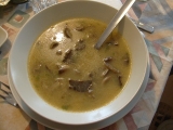 Žampionová  (hocijaké huby) polévka jednoduchá a chutná