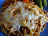 Zapečené gulášové špagety