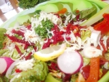Zdravý  barevný  salát z několika druhů zeleniny, Zdravý, , barevný, , salát, několika, druhů, zeleniny