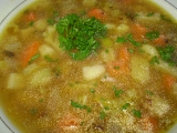 Zeleninovo-pohanková polévka s houbama