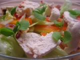 Zeleninový  salát s Čerstvým sýrem mexiko a bazalkou