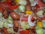 Zeleninový salát s fazolemi, Zeleninový, salát, fazolemi