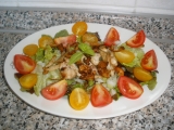 Zeleninový salát s hříbky a kuř.masem