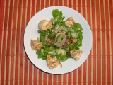 Zeleninový salát s nakládaným Hermelínem, Zeleninový, salát, nakládaným, Hermelínem