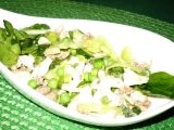 Zelený těstovinový salát s tuňákem, Zelený, těstovinový, salát, tuňákem
